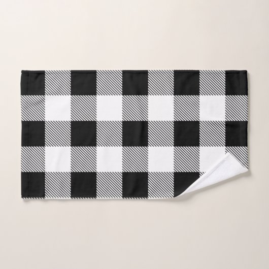  zwarte en witte buffelplaat bad handdoek (Handdoek)