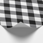 Zwarte en witte buffelplaat cadeaupapier (Hoek)