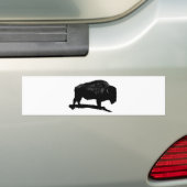 Zwarte en witte buffels bumpersticker (Op auto)