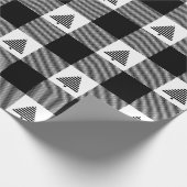 Zwarte en witte buffels met kerstbomen cadeaupapier (Hoek)