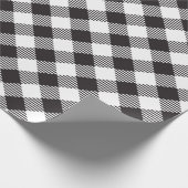 Zwarte en witte buffels met kerstfeestdag cadeaupapier (Hoek)