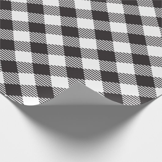 Zwarte en witte buffels met kerstfeestdag cadeaupapier (Hoek)