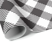 Zwarte en witte buffels met kerstfeestdag cadeaupapier (Rol Hoek)