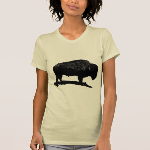 Zwarte en witte buffels t-shirt