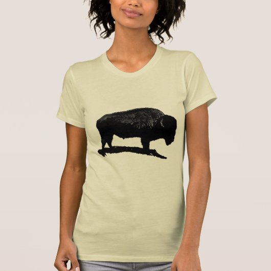 Zwarte en witte buffels t-shirt (Voorkant)