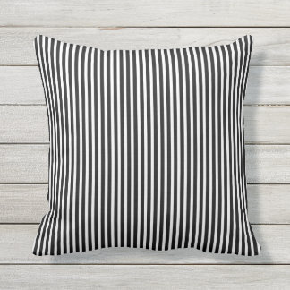 Zwarte en witte buitenKussens - Oxford Stripe Buitenkussen