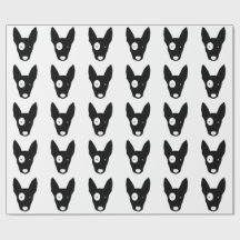 ZWARTE EN WITTE BULL TERRIER PATROON