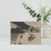  zwarte en witte bulldog Aviation Briefkaart (Staand voorkant)