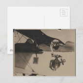  zwarte en witte bulldog Aviation Briefkaart (Voorkant / Achterkant)