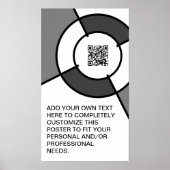zwarte en witte bulseye QR-code Poster (Voorkant)