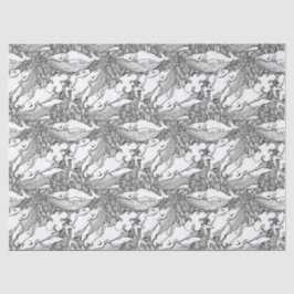 Zwarte en witte bultrug tissuepapier