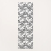 Zwarte en witte bultrug yogamat (Voorkant)