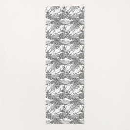 Zwarte en witte bultrug yogamat