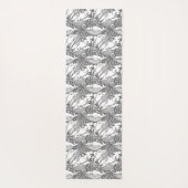 Zwarte en witte bultrug yogamat (Achterkant)