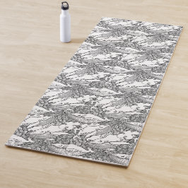 Zwarte en witte bultrug yogamat