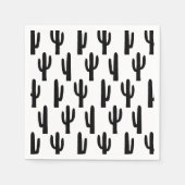 Zwarte en witte cactus. Cactussen patroon. botanis Servet (Voorkant)