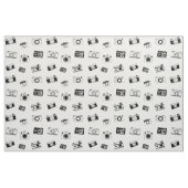 Zwarte en witte camera's stof (Fat Quarter)