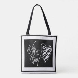 Zwarte en witte canvas tas