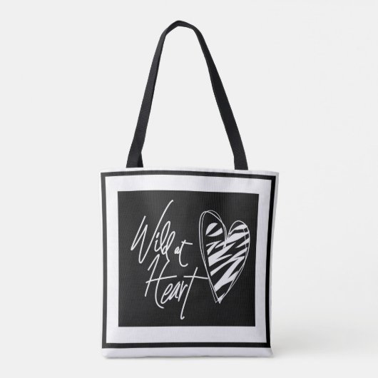 Zwarte en witte canvas tas (Achterkant)