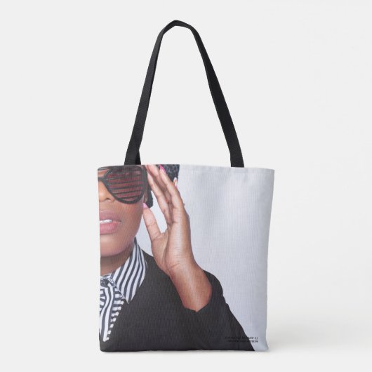 Zwarte en witte Canvas tas (Achterkant)