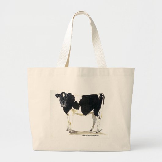 zwarte en witte canvas tas (Voorkant)