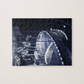 Zwarte en witte carrousel legpuzzel (Horizontaal)