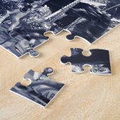 Zwarte en witte carrousel legpuzzel (Zijkant)