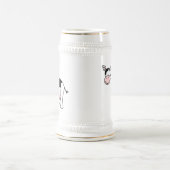 Zwarte en witte Cartoon. Bierpul (Center)