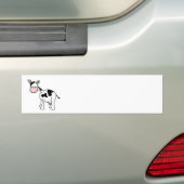 Zwarte en witte Cartoon. Bumpersticker (Op auto)