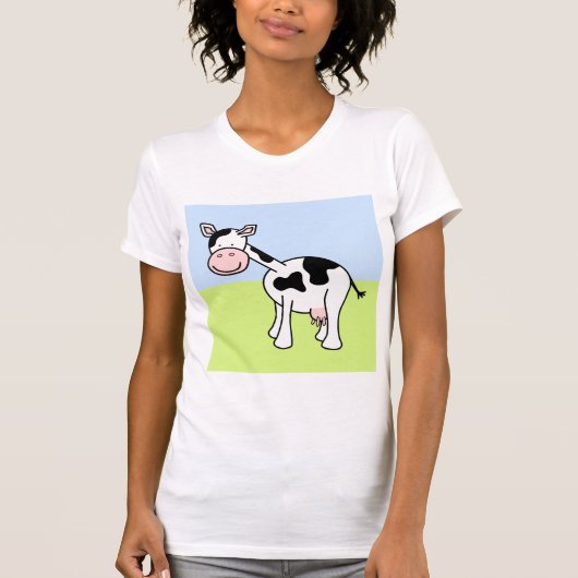 Zwarte en witte Cartoon. T-shirt (Voorkant)