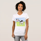 Zwarte en witte Cartoon. T-shirt (Voorkant volledig)