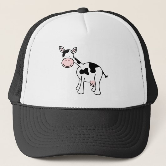 Zwarte en witte Cartoon. Trucker Pet (Voorkant)