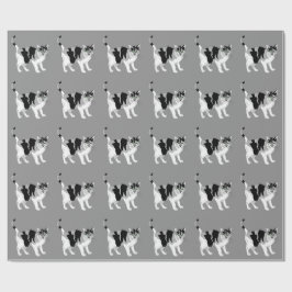 ZWARTE EN WITTE CAT-PATROON-pakpapier Cadeaupapier