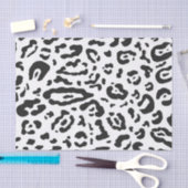 Zwarte en witte Cheetah Leopard Animal Print Party Tissuepapier (Craft)