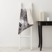 Zwarte en Witte Cherry Blossom Sherpa Deken (In situ)