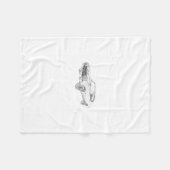 Zwarte en witte Chevelle Spierkraan Tekening Fleece Deken (Voorkant (Horizontaal))