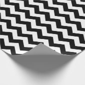 Zwarte en witte Chevron Cadeaupapier (Hoek)