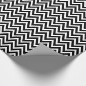 Zwarte en witte Chevron Cadeaupapier (Hoek)