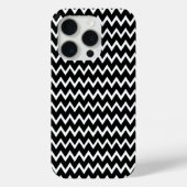 Zwarte en witte Chevron Case-Mate iPhone Case (Achterkant)