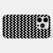 Zwarte en witte Chevron Case-Mate iPhone Case (Achterkant (horizontaal))