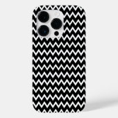 Zwarte en witte Chevron Case-Mate iPhone Case (Achterkant)