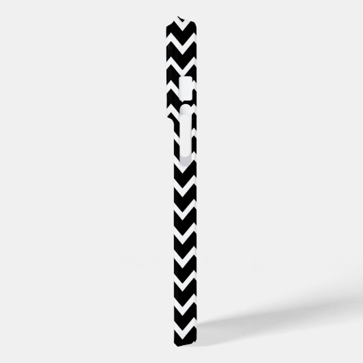 Zwarte en witte Chevron Case-Mate iPhone Case (Achterkant / Links)