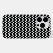 Zwarte en witte Chevron Case-Mate iPhone Case (Achterkant (horizontaal))