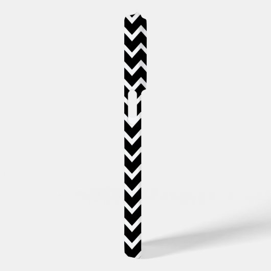 Zwarte en witte Chevron Case-Mate iPhone Case (Achterkant / Rechts)