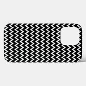 Zwarte en witte Chevron Case-Mate iPhone Case (Achterkant (horizontaal))