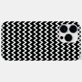 Zwarte en witte Chevron Case-Mate iPhone Case (Achterkant (horizontaal))
