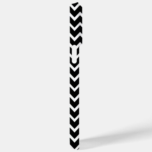 Zwarte en witte Chevron Case-Mate iPhone Case (Achterkant / Rechts)