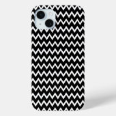 Zwarte en witte Chevron Case-Mate iPhone Case (Achterkant)