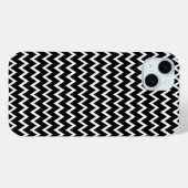 Zwarte en witte Chevron Case-Mate iPhone Case (Achterkant (horizontaal))