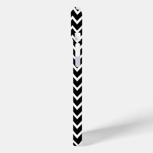 Zwarte en witte Chevron Case-Mate iPhone Case (Achterkant / Links)